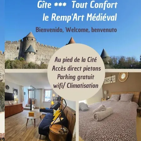 Cite Medievale- Le Remp'art - Confort - Acces Direct Pietons - Parking Gratuit Carcassonne